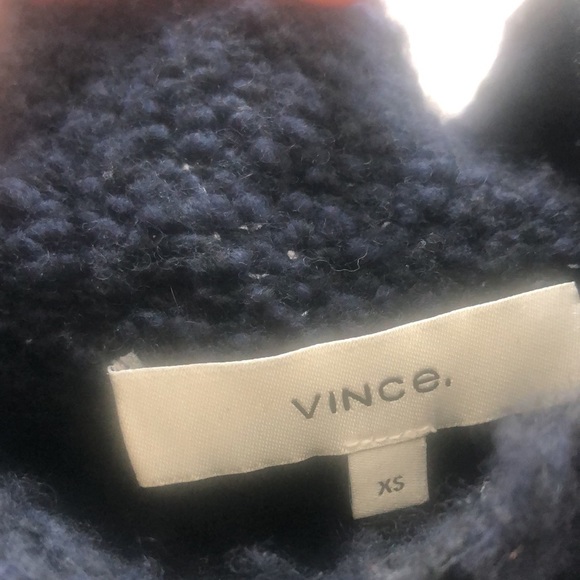 Vince fuzzy navy sweater. - Picture 2 of 2